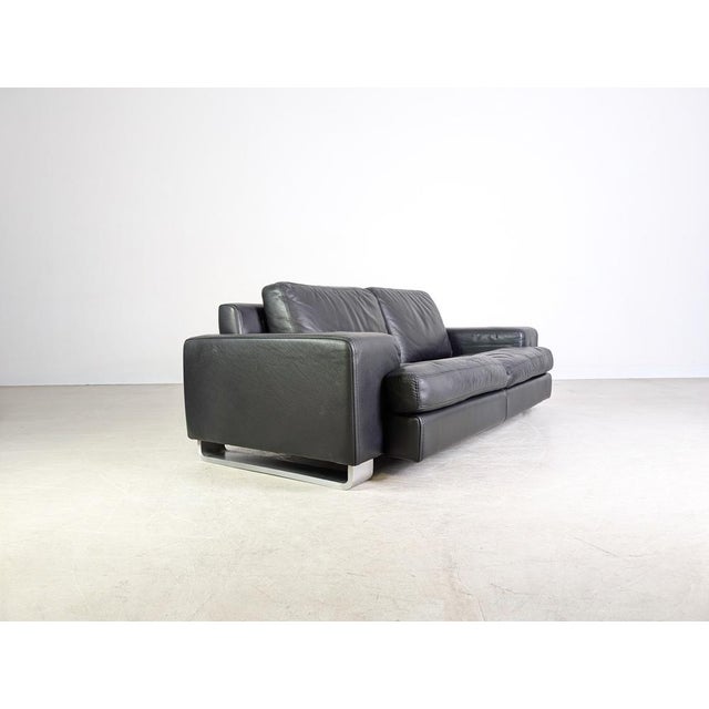 Black 2-Seater Leather Sofa from Roche Bobois For Sale - Image 5 of 12