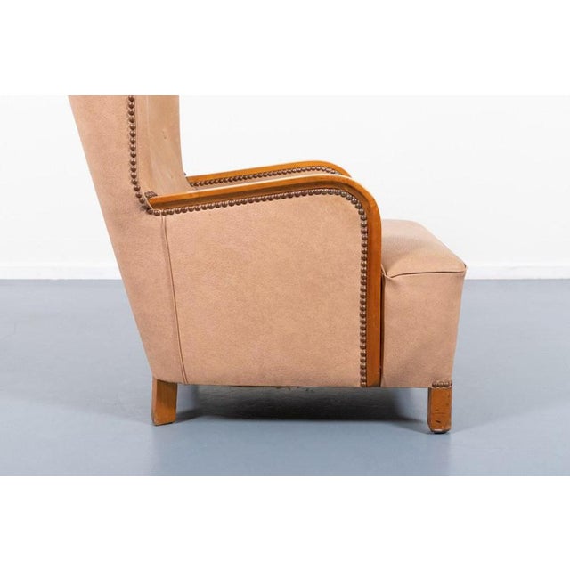 Mid-Century Lounge Armchair, Sweden, 1950s For Sale - Image 4 of 12