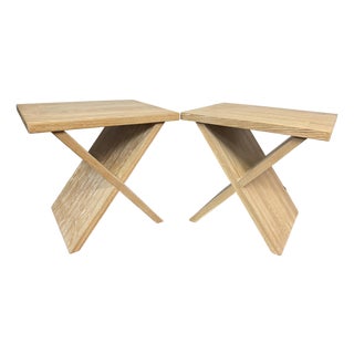 Serena & Lily Hunter Side Tables, Pair For Sale