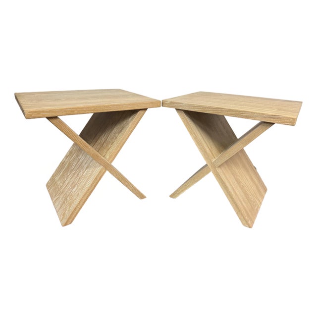 Serena & Lily Hunter Side Tables, Pair For Sale