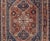 Traditional Antique Persian Shiraz Rug Tri-Medallion Geometrics in Rusty Orange and Blue** For Sale - Image 3 of 14