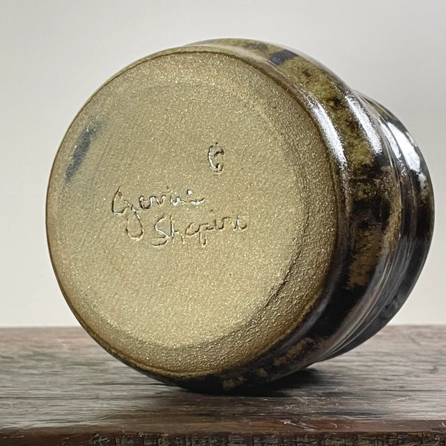 Geraldine Shapiro - Organic Modern Stoneware Studio Art Vase, Signed For Sale In Philadelphia - Image 6 of 7