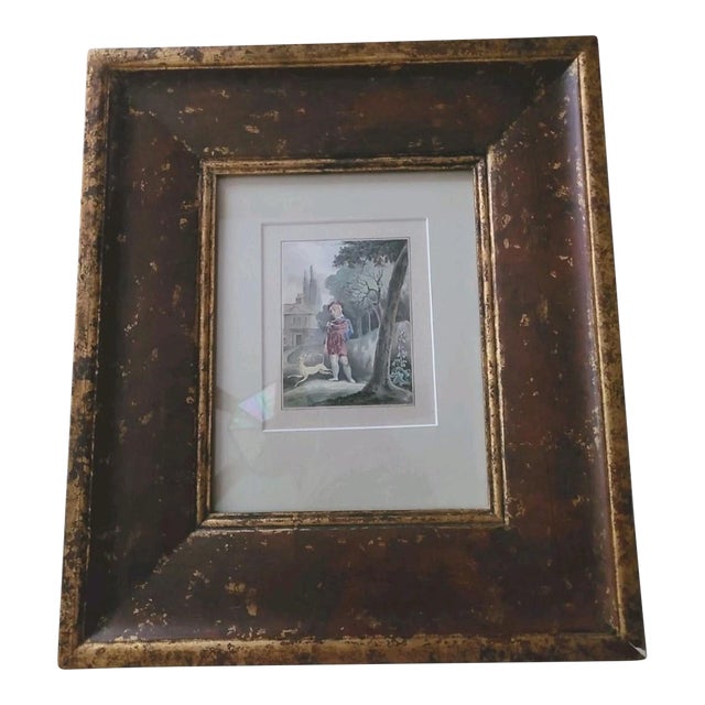 Beautifully Framed Watercolor “School Boy” English School 1820 For Sale