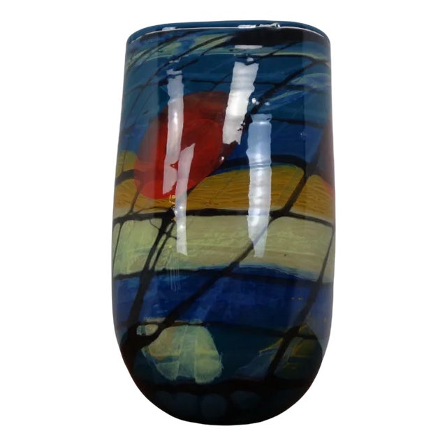 Large Italian Murano Glass Vase, 1960s For Sale