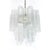 Metal Mid-Century Modernist Murano Glass Tronchi Chandelier W/ Brass Fittings For Sale - Image 7 of 18