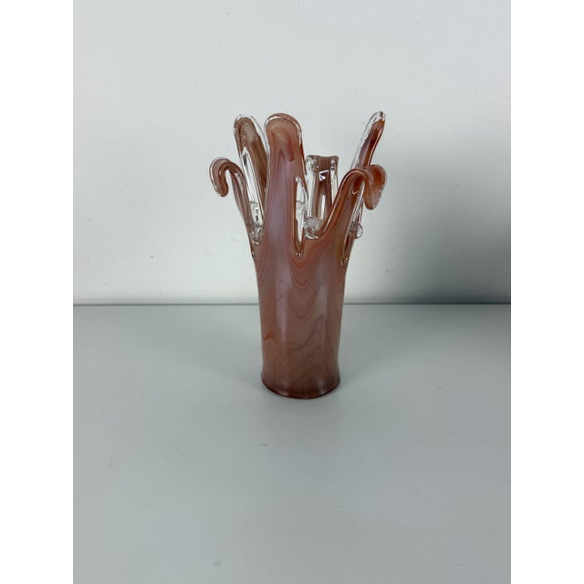Brick Red Murano Glass Vase, 1960s For Sale - Image 9 of 12