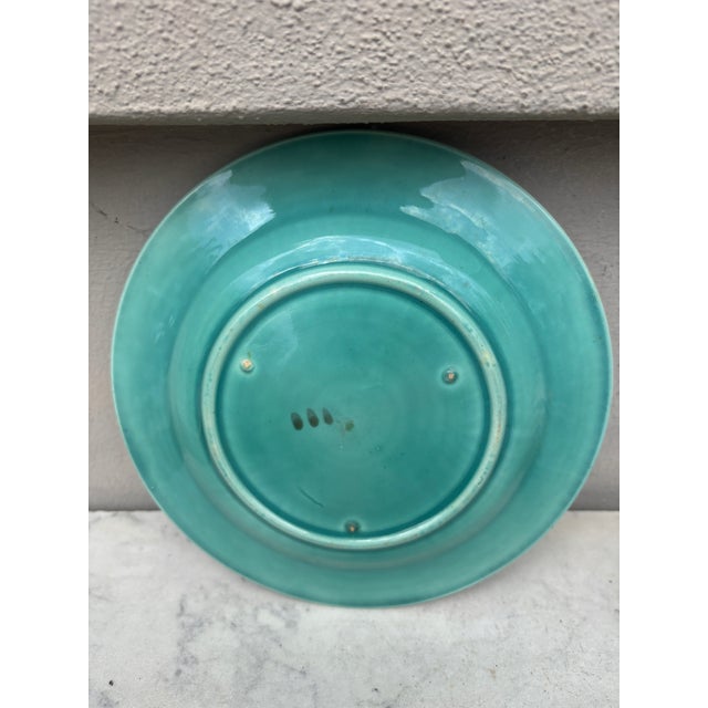 French Majolica Plate Onnaing, Circa 1890 For Sale - Image 4 of 4