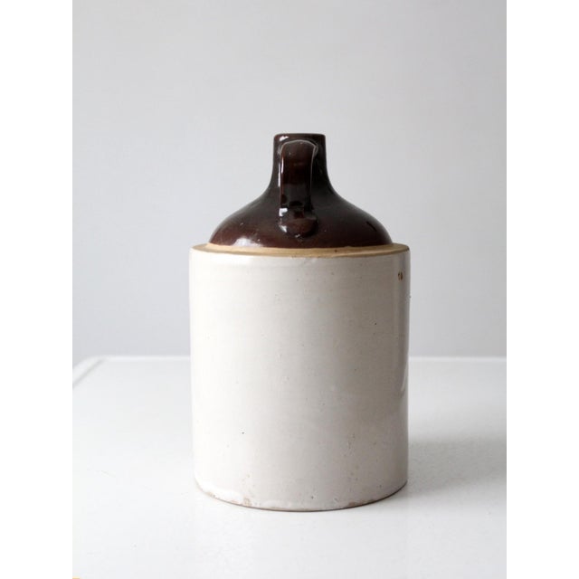 Antique Stoneware Jug With Brown Glaze For Sale - Image 4 of 12