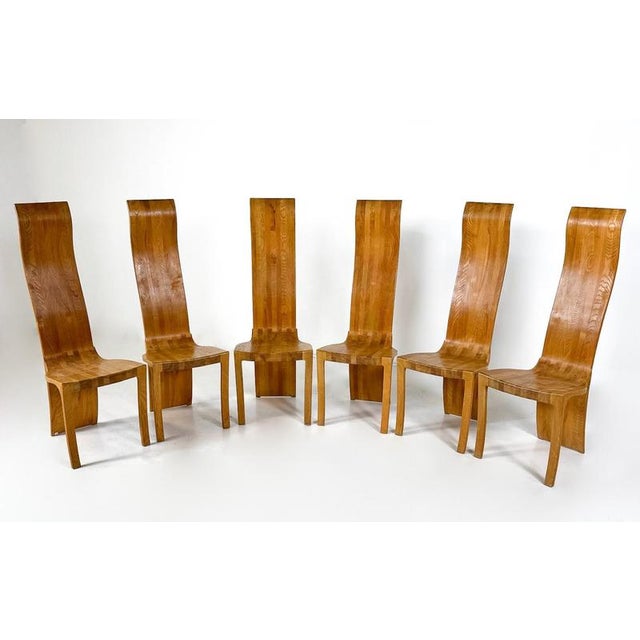 Mid-Century Ash Dining Chairs by Walter Nielsen, 1970s, Set of 6 For Sale - Image 3 of 8