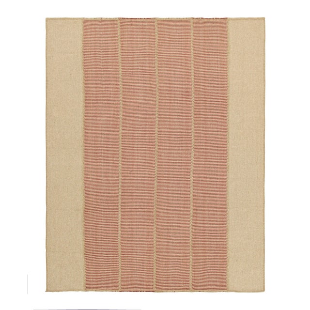 Handwoven in wool, a 9x12 Kilim design from an inventive new contemporary flat weave collection by Rug & Kilim. On the...