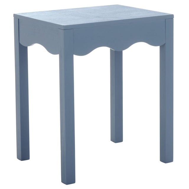 Litith Square Wave Accent Table in Blue For Sale In Philadelphia - Image 6 of 8