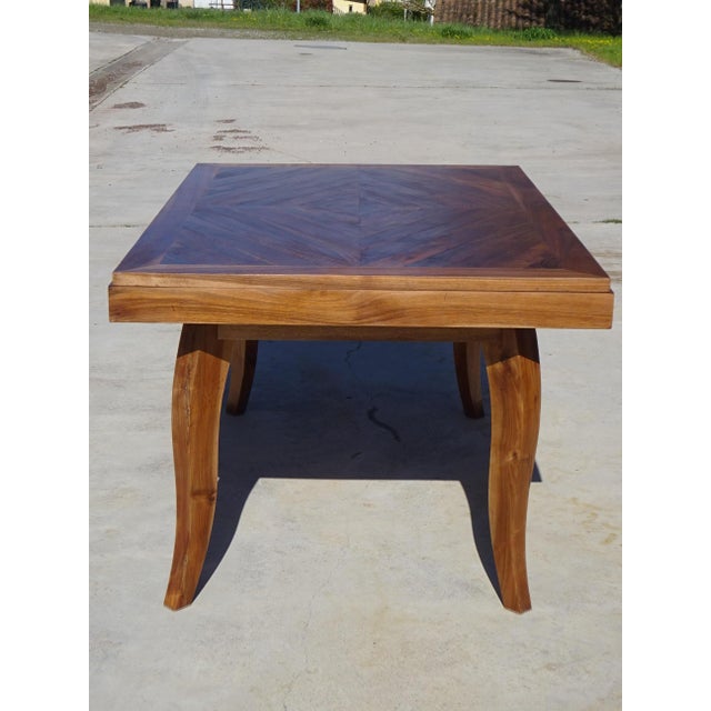 Walnut Extendable Dining Table, 1950s For Sale - Image 16 of 18