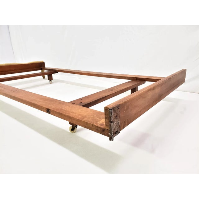 Wood 1970s French Cherry Wood Bed Frame For Sale - Image 7 of 11