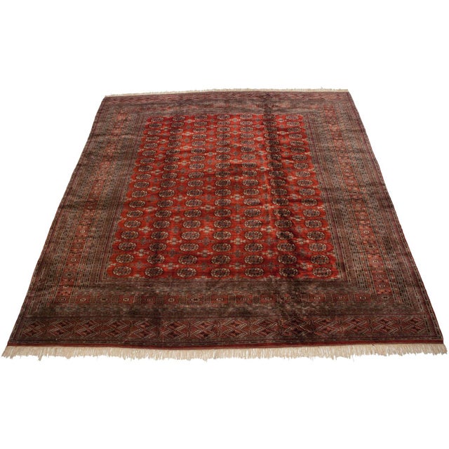 Vintage Fine Bokhara Square Rug - 12' X 12'6" For Sale - Image 11 of 12