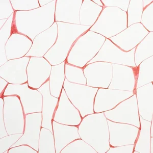 Schumacher X Porter Teleo Filigree Fabric in Coral