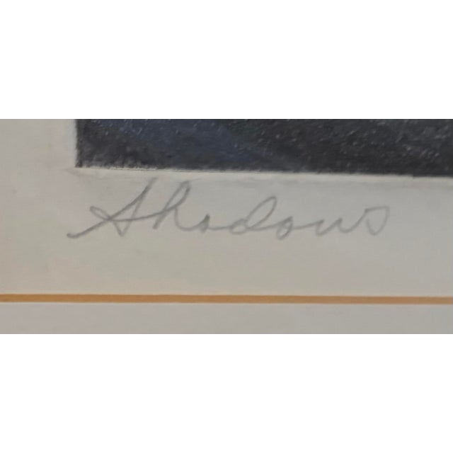 Mid-Century Modern 1980s Carol Kaeser Taylor Original Signed "Shadows" Etching Print 9/20 For Sale - Image 3 of 9