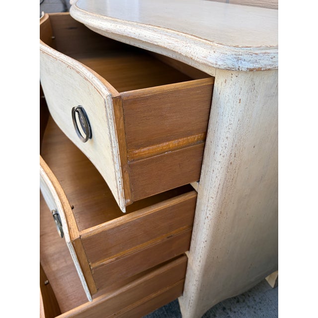 Swedish Gustavian Serpentine Painted Chests of Drawers, Pair For Sale - Image 9 of 16