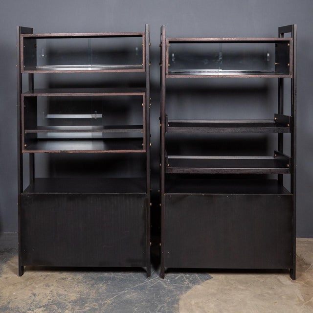 Italian Ebonised Open-Back Shelving Units, 1970s, Set of 2 For Sale - Image 15 of 18
