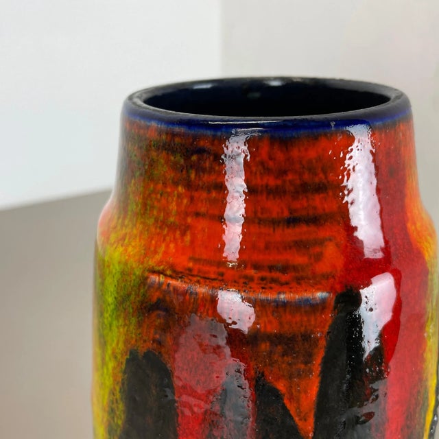 German Fat Lava Vase from Scheurich, 1970s For Sale - Image 14 of 18