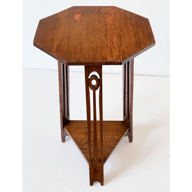 English Occasional Table of Oak From the Arts and Crafts Period For Sale - Image 4 of 13