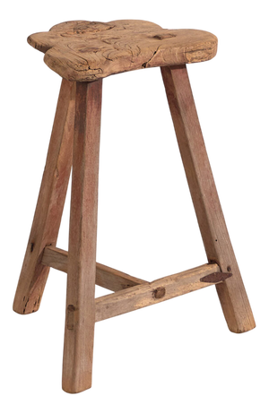 Antique Chinese Wooden Stool, 1900s