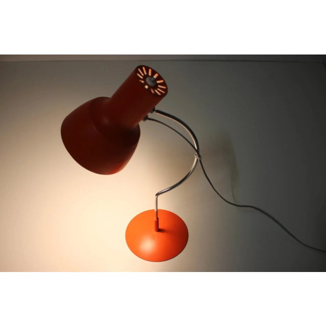Orange & Red Desk Lamps by Josef Hurka, Czechoslovakia, 1960s, Set of 2 For Sale - Image 11 of 13
