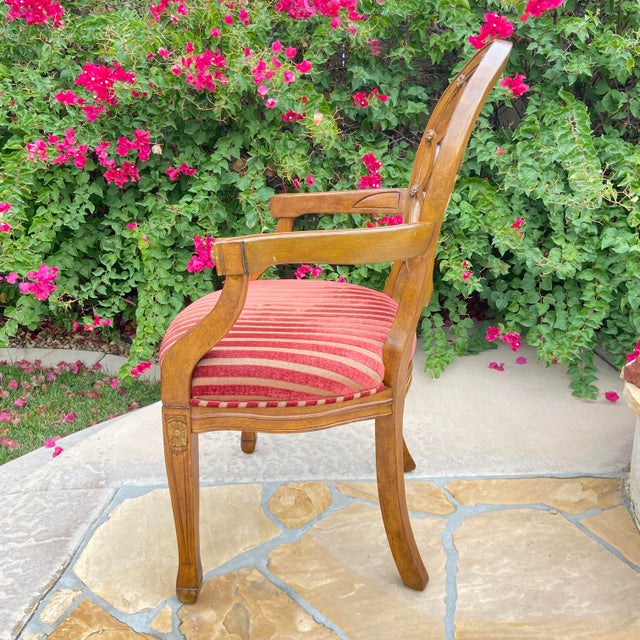 Vintage Mid Century Edinburgh Oak Finish Arm Chair For Sale - Image 4 of 9