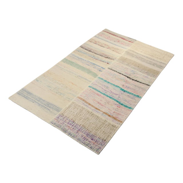 Handwoven in wool, Rug & Kilim presents a 3x5 contemporary rug from their innovative new patchwork kilim collection. On...