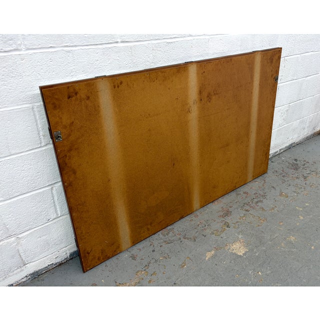 Brown Large Beveled Mid 20th Century Wall Mirror For Sale - Image 8 of 11