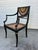 Vintage Regency Style Ebonized Armchair with Cane Seat 20th century Regency style armchair from the cabinet maker...