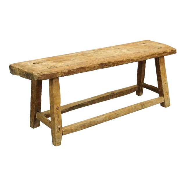 19th Century Primitive Table Slab Top For Sale