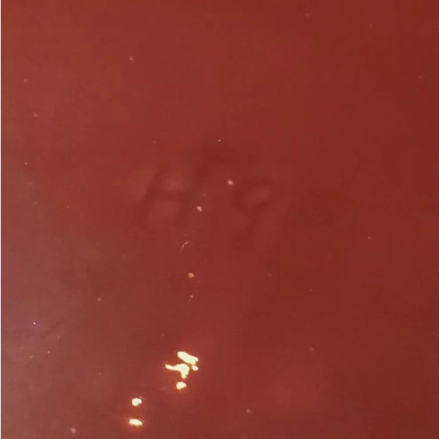 Burgundy Vintage Aborn California Ceramics Planter Tray For Sale - Image 8 of 9