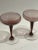 Vintage Amethyst Coupe Glassware Hand Blown - Set of 2 For Sale - Image 4 of 5