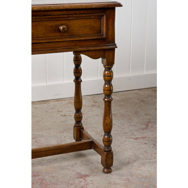 Wood 1920s Ipswich Oak Two Drawer Side Table For Sale - Image 7 of 13