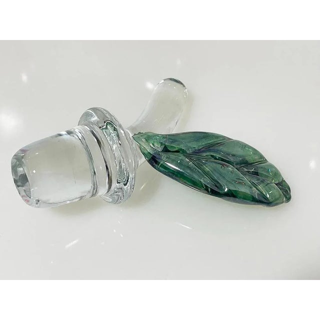 Polish Art Glass Decanter and Glasses attributed to Krosno, Set of 7 For Sale - Image 4 of 7