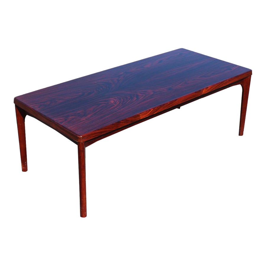 1960s Mid-Century Modern Rosewood Coffee Table Signed Vejle Stole