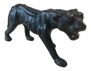 Leather Panther Sculpture