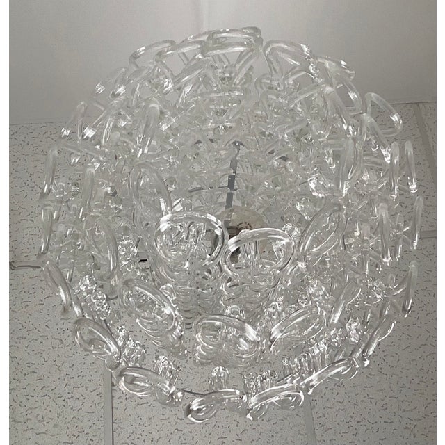 Vintage Murano Glass Chandelier For Sale - Image 4 of 9