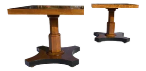 Pair of Bookmatched Walnut End Tables From Baker