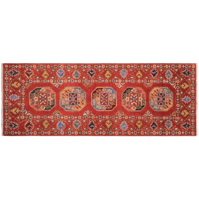 Shabby Chic Ziegler Rust/Rust Wool Runner Rug- 2'8'' X 6'6'' For Sale - Image 9 of 10