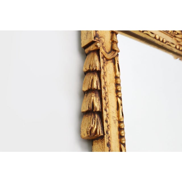 Baroque Gilt Carved Wooden Wall Mirror, Belgium 1950s For Sale - Image 9 of 13
