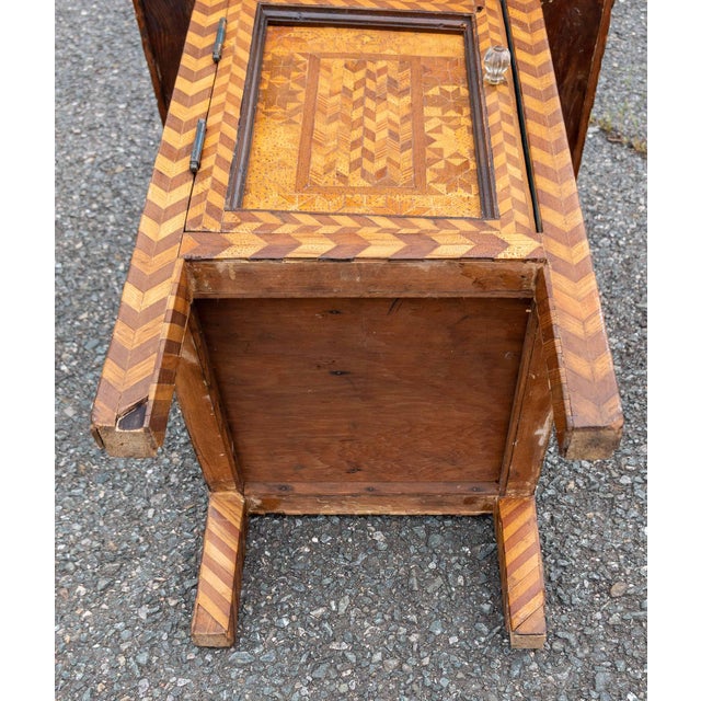 19th or 20th Century American Folk Art Marquetry Etagere Table Stand For Sale - Image 13 of 16