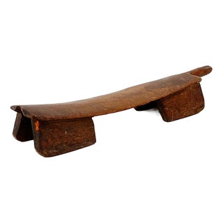 Antique Carved Wood Stool, 1900s For Sale