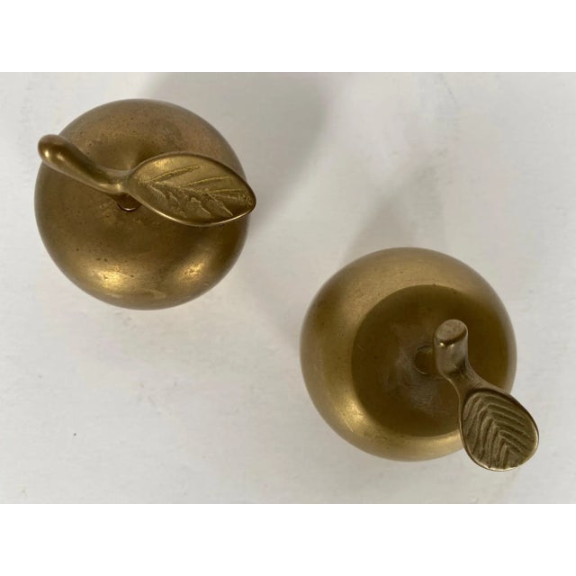 Brass Mid 20th Century Solid Brass Apple Bells - a Pair For Sale - Image 8 of 9