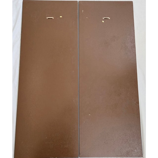 Mid 20th Century Two Panel Black Lacquered Koi Fish Lotus Flower With Dragon Fly Artist Signed For Sale - Image 13 of 15