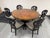 Wood Rustic Dining Table Copper Top With Pedestal Base ~ Seats 6 For Sale - Image 7 of 7