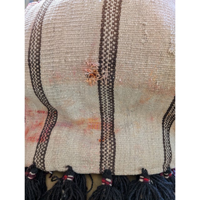 Vintage Camel Saddle Bags, Woven Textile Art, Boho Tapestry For Sale - Image 11 of 12