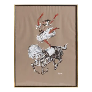 Dancer on Horseback, William Gropper Lithograph, Signed in the Stone