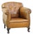 Brown Armchair in Sheep Leather For Sale