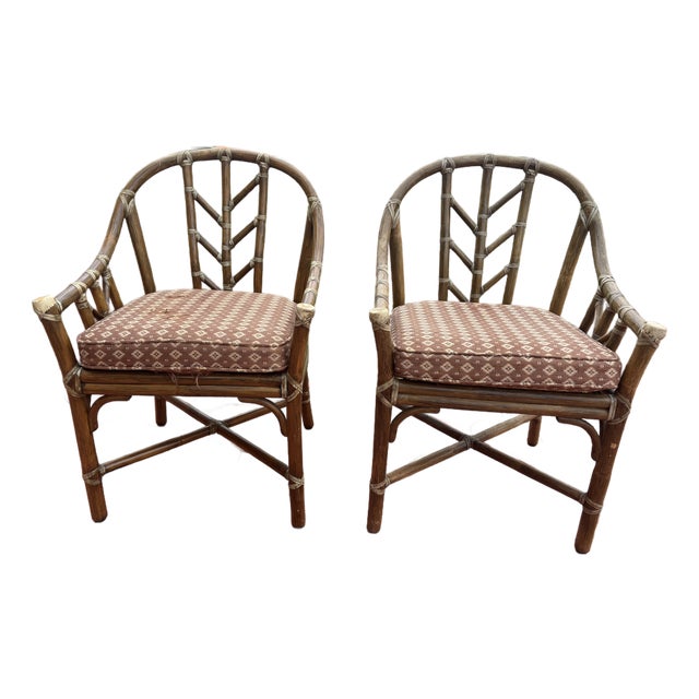 1960s Vintage McGuire Dining Chairs For Sale